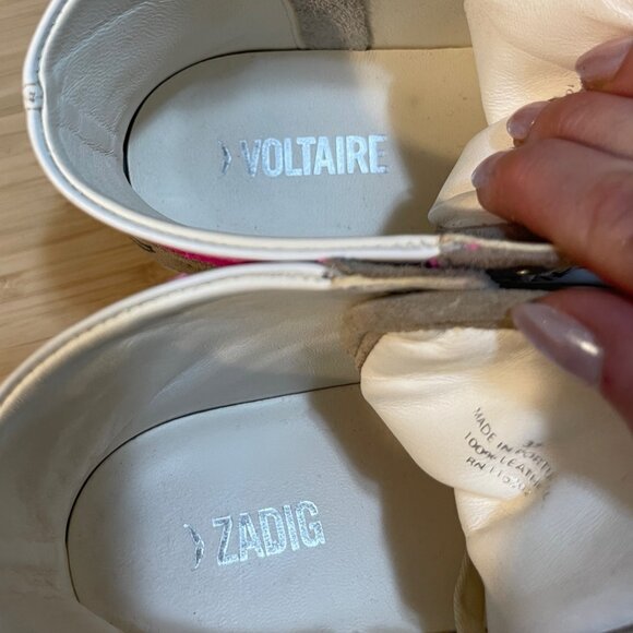 ZADIG & VOLTAIRE High Flash Sneakers Size 37 - Picture 10 of 16